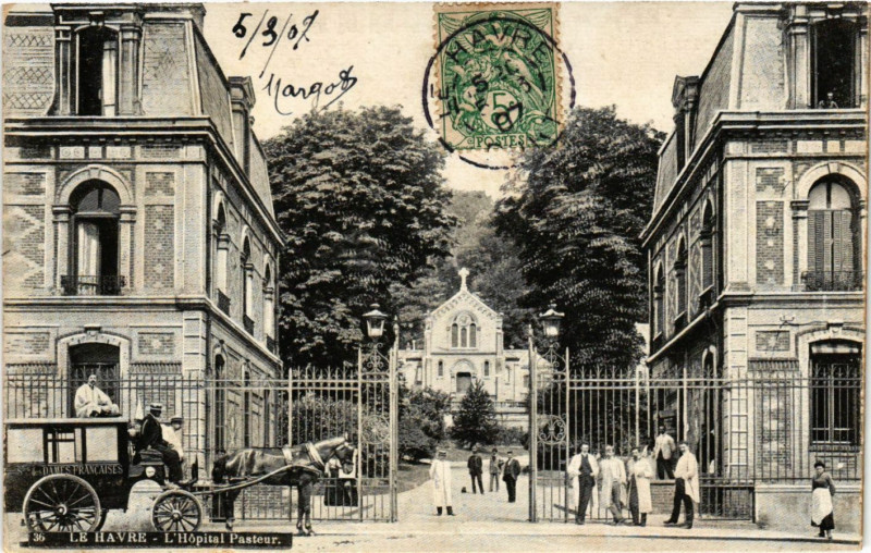 Carte postale ancienne Le Havre-L'Hopital Pasteur au Havre