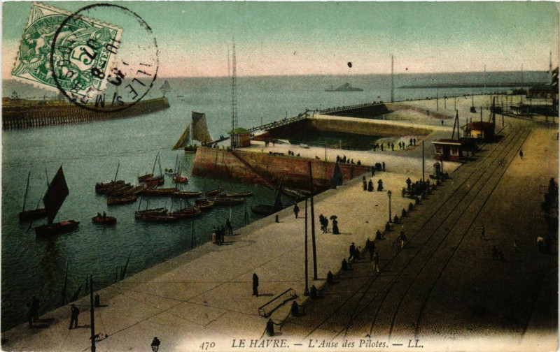 Carte postale ancienne Le Havre-L'Anse des Pilotes au Havre