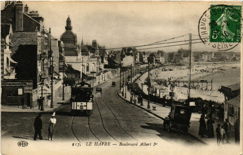 Carte postale ancienne Le Havre-Boulevard Albert Ier au Havre