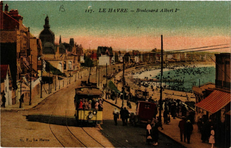 Carte postale ancienne Le Havre-Boulevard Albert Ier au Havre