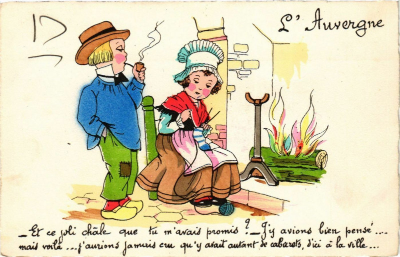 Carte postale ancienne L'Auvergne