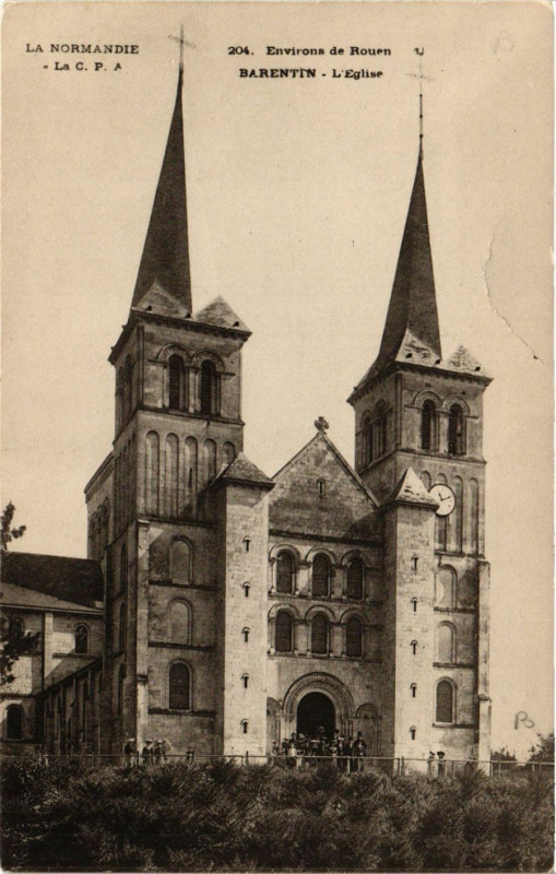 Carte postale ancienne Env. de Rouen-Barentin L'Eglise à Barentin
