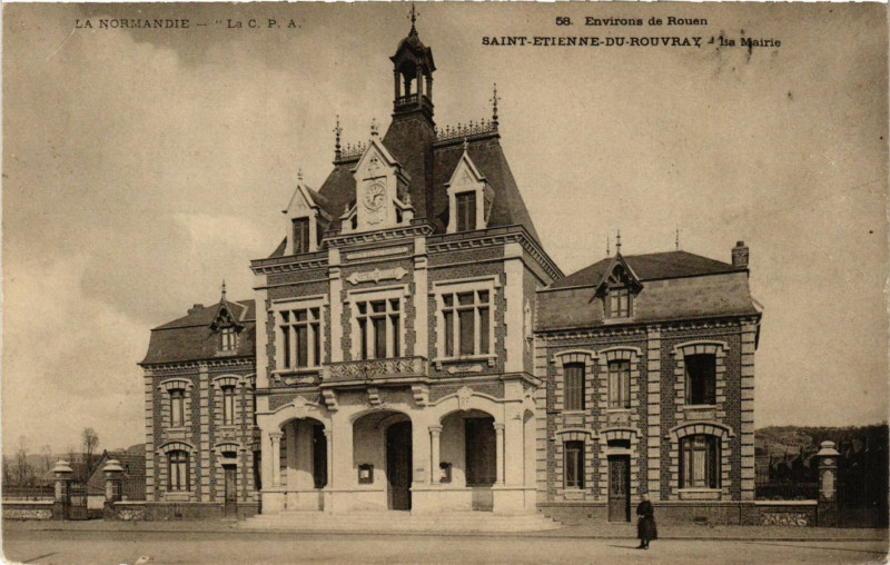 Carte postale ancienne Env. de Rouen Saint-Etienne du Rouvray La Mairie à Rouen