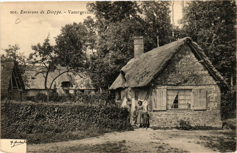 Carte postale ancienne Env. de Dieppe-Varergeville à Dieppe