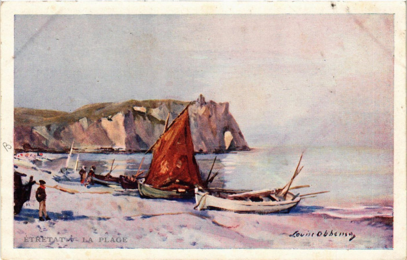 Carte postale ancienne Etretat-La Plage à Étretat