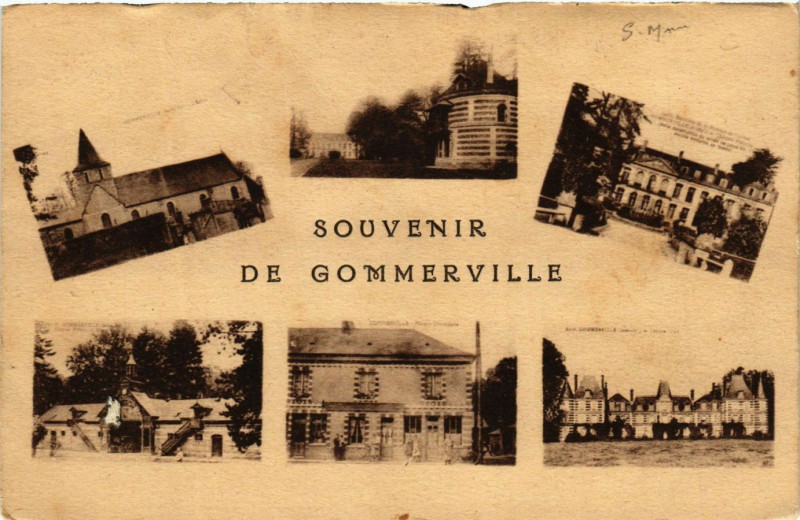 Carte postale ancienne Souvenir de Gommerville à Gommerville