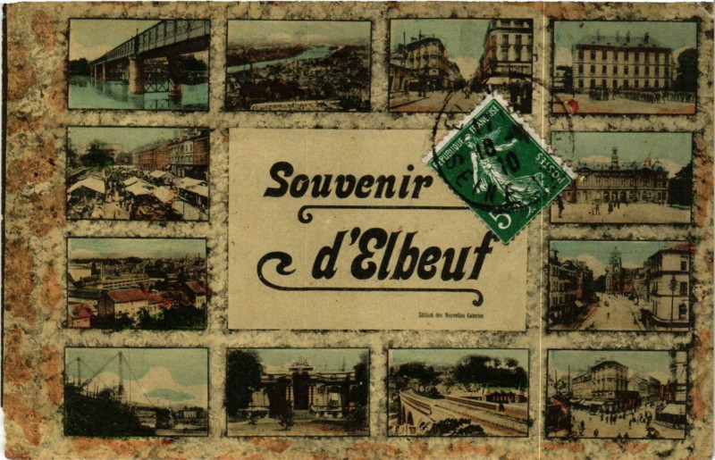 Carte postale ancienne Souvenir d'Elbeuf à Elbeuf