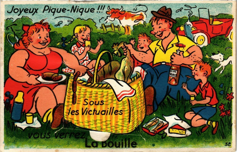 Carte postale ancienne Sous les Victuailles