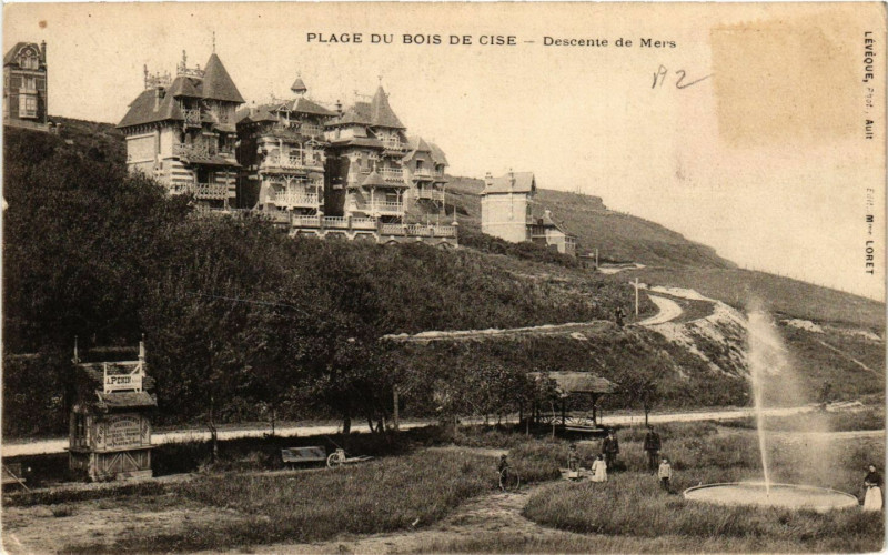 Carte postale ancienne Plage du Bois de Cise Descente de Mers