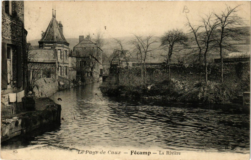 Carte postale ancienne Le Pays de Caux Fecamp-La Riviere