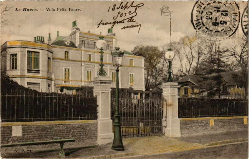 Carte postale ancienne Le Havre-Villa Felix Faure au Havre
