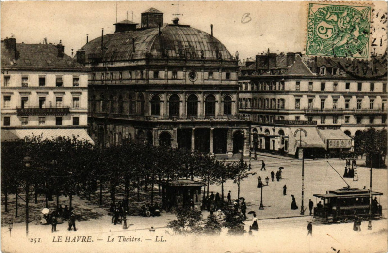 Carte postale ancienne Le Havre-Le Theatre au Havre