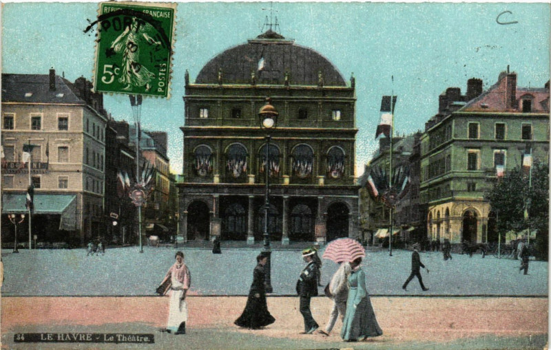 Carte postale ancienne Le Havre-Le Theatre au Havre