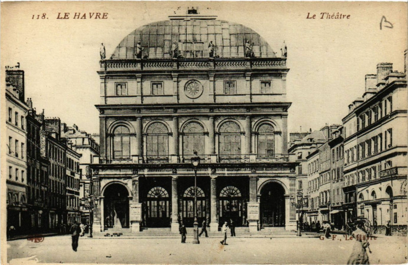 Carte postale ancienne Le Havre-Le Theatre au Havre
