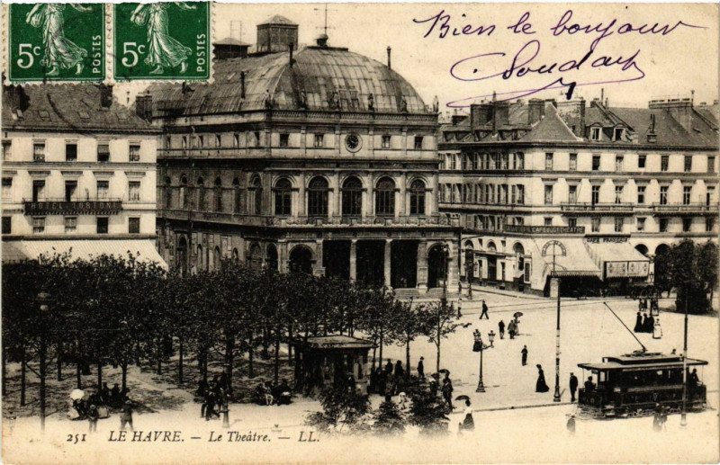 Carte postale ancienne Le Havre-Le Theatre au Havre