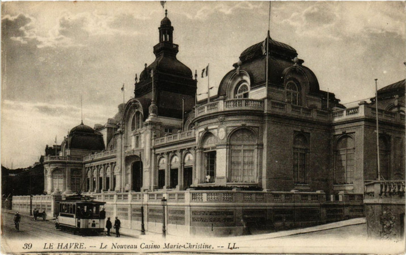 Carte postale ancienne Le Havre-Le Nouveau Casino Marie-Christine au Havre