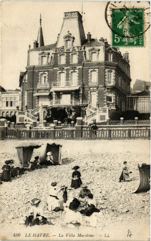 Carte postale ancienne Le Havre-La Villa Maritime au Havre