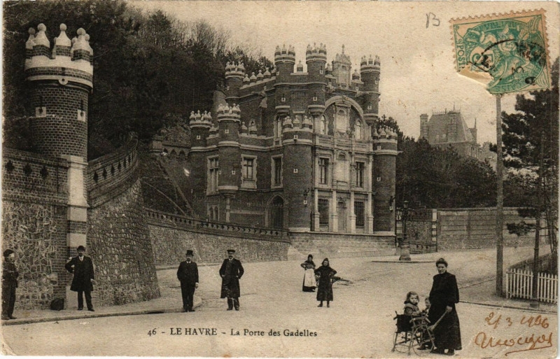 Carte postale ancienne Le Havre-La Porte des Gadelles au Havre