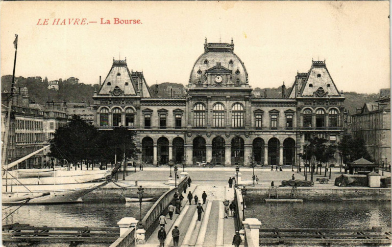 Carte postale ancienne Le Havre-La Bourse au Havre