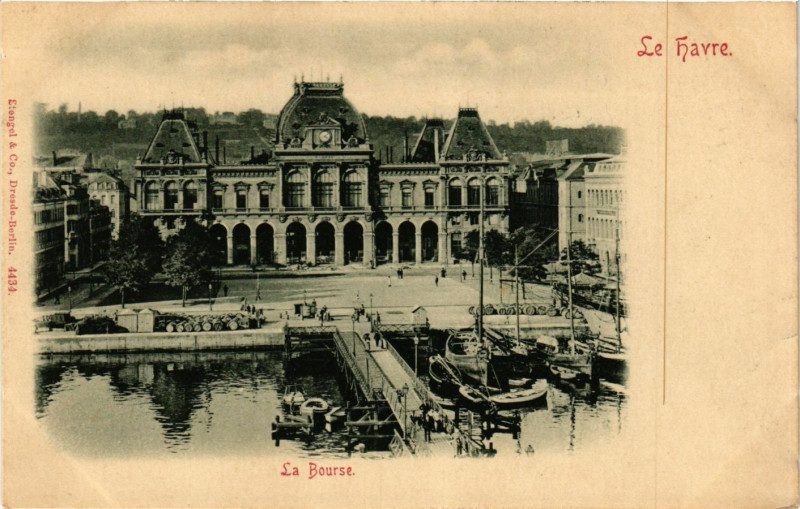Carte postale ancienne Le Havre-La Bourse au Havre