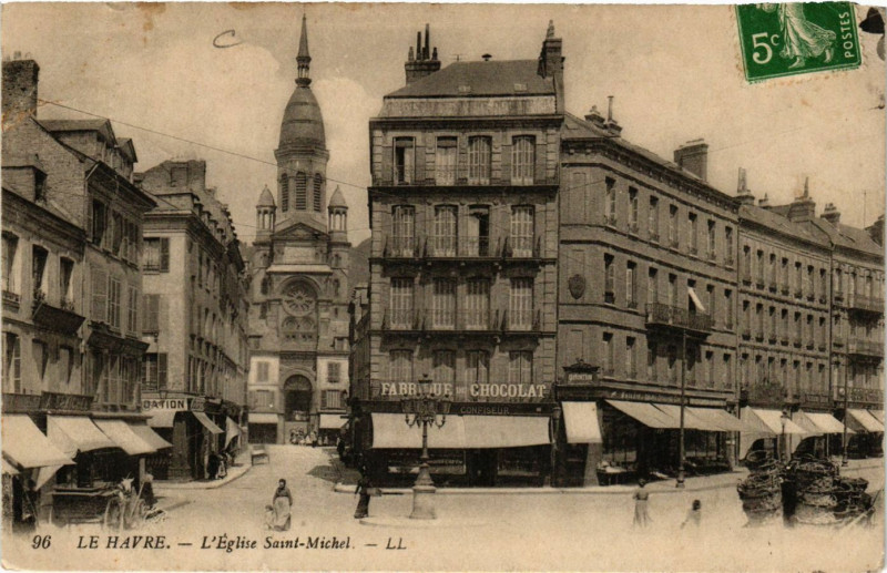 Carte postale ancienne Le Havre-L'Eglise Saint-Michel au Havre