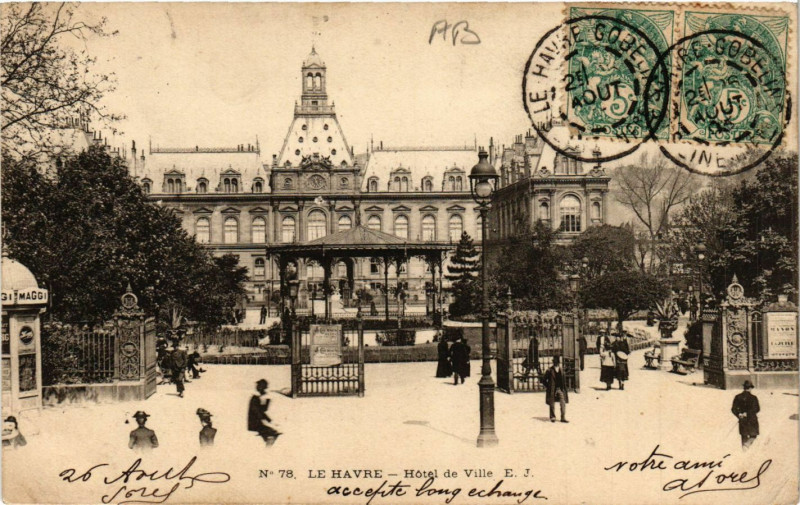 Carte postale ancienne Le Havre-Hotel de Ville au Havre
