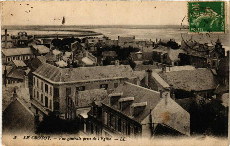 Carte postale ancienne Le Crotoy-Vue générale prise de l'Eglise