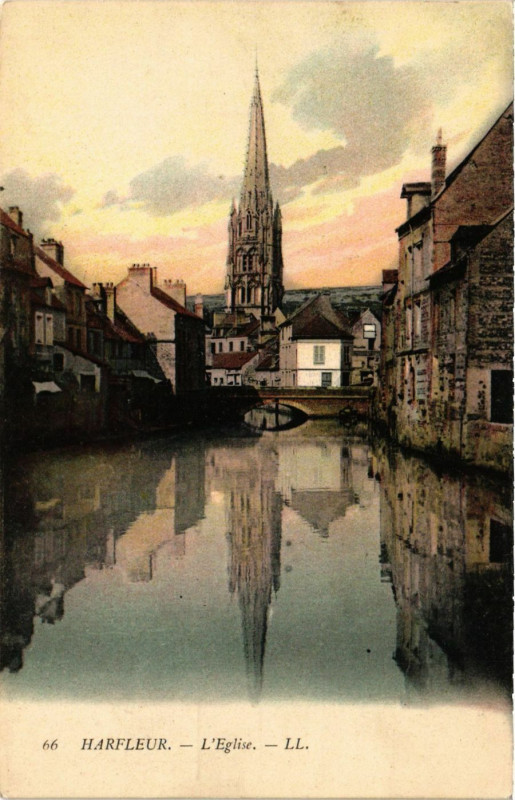 Carte postale ancienne Harfleur-L'Eglise à Harfleur