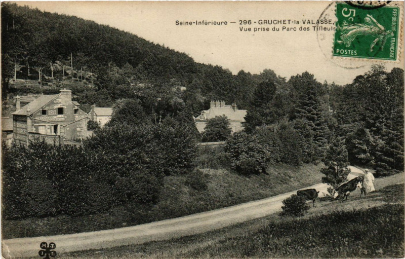 Carte postale ancienne GRUCHETla Valasse Vue prise du Parc