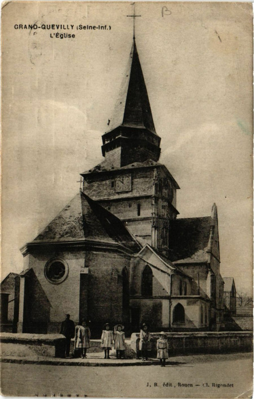 Carte postale ancienne Grand Quevilly-L'Eglise