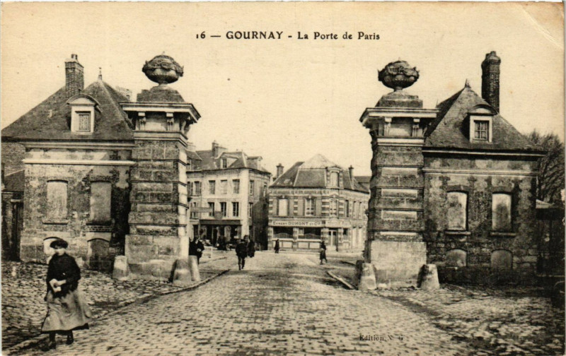 Carte postale ancienne Gournay-La Porte de Paris
