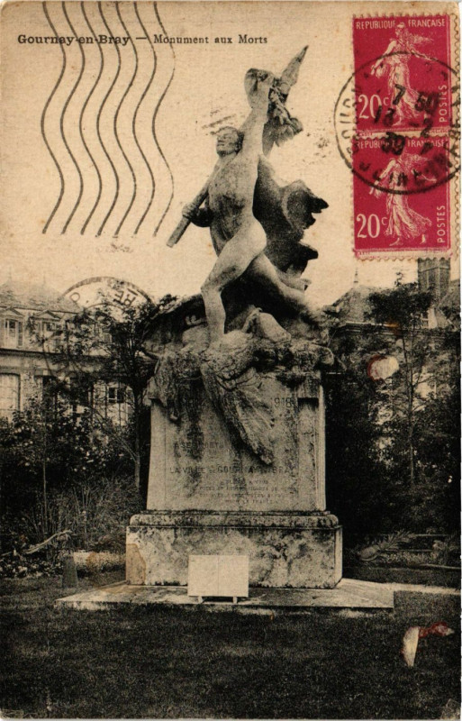 Carte postale ancienne Gournay en Bray Monument aux Morts à Gournay-en-Bray
