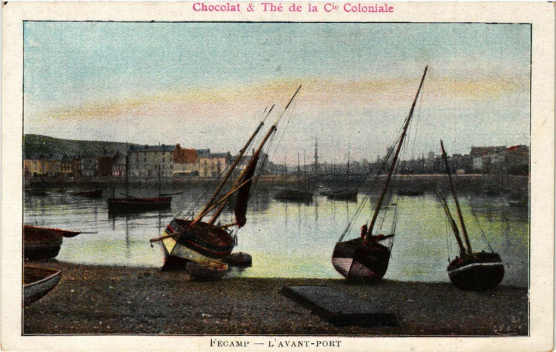 Carte postale ancienne Fecamp-L'Avant Port à Fécamp