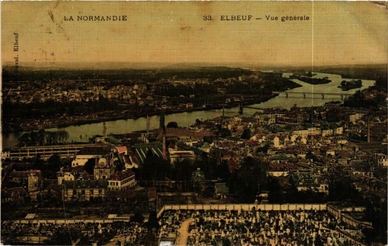 Carte postale ancienne Elbeuf-Vue générale à Elbeuf