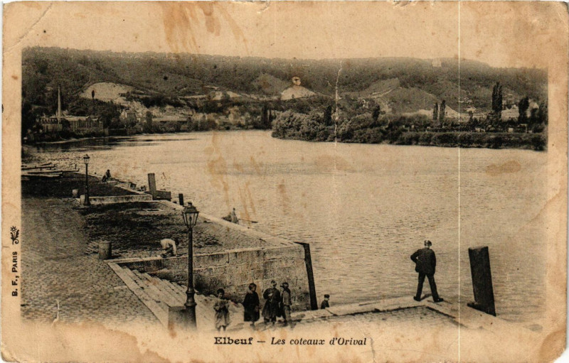 Carte postale ancienne Elbeuf-Les coteaux d'Orival à Elbeuf