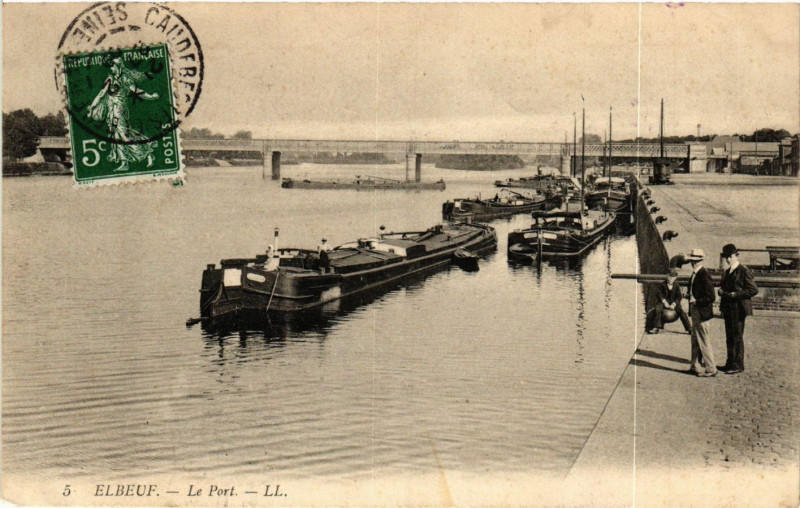 Carte postale ancienne Elbeuf-Le Port à Elbeuf