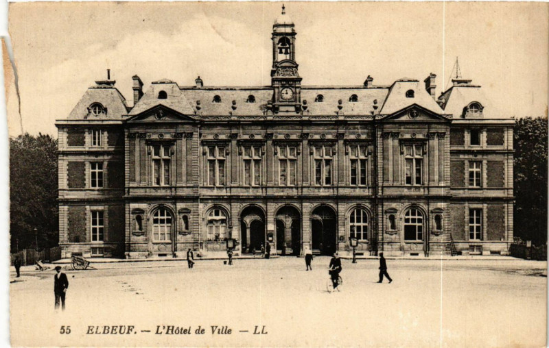 Carte postale ancienne Elbeuf-L'Hotel de Ville à Elbeuf