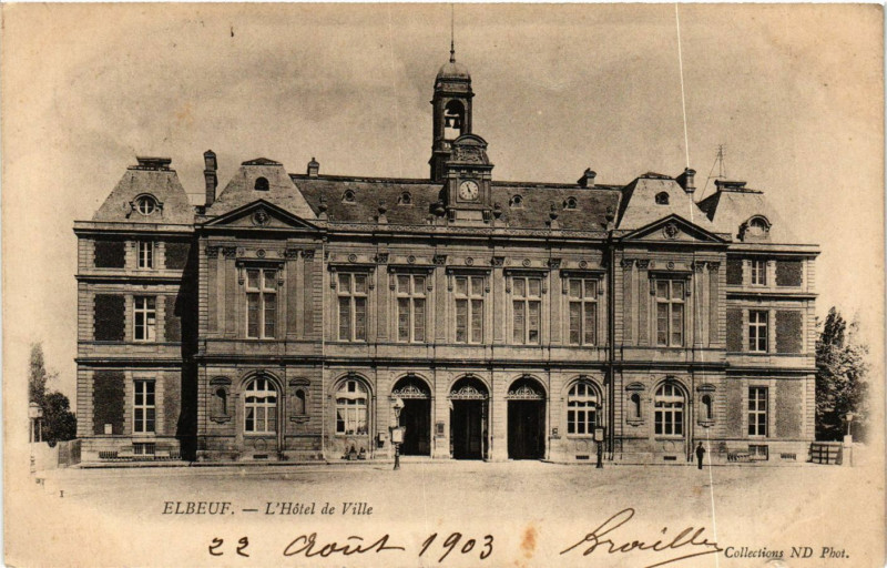Carte postale ancienne Elbeuf-L'Hotel de Ville à Elbeuf