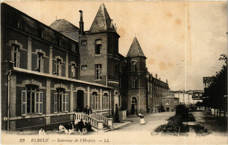 Carte postale ancienne Elbeuf-Interieur de l'Hospice à Elbeuf