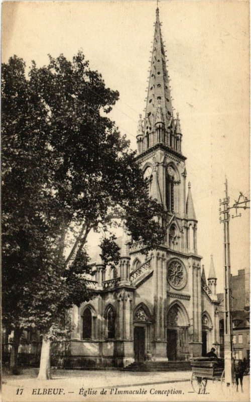 Carte postale ancienne Elbeuf-Eglise de l'Immaculée Conception à Elbeuf