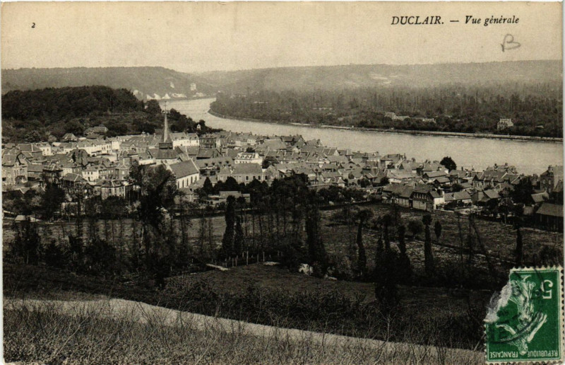 Carte postale ancienne Duclair-Vue générale à Duclair