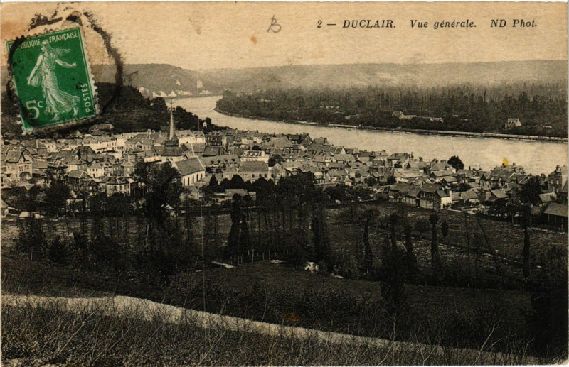 Carte postale ancienne Duclair-Vue générale à Duclair