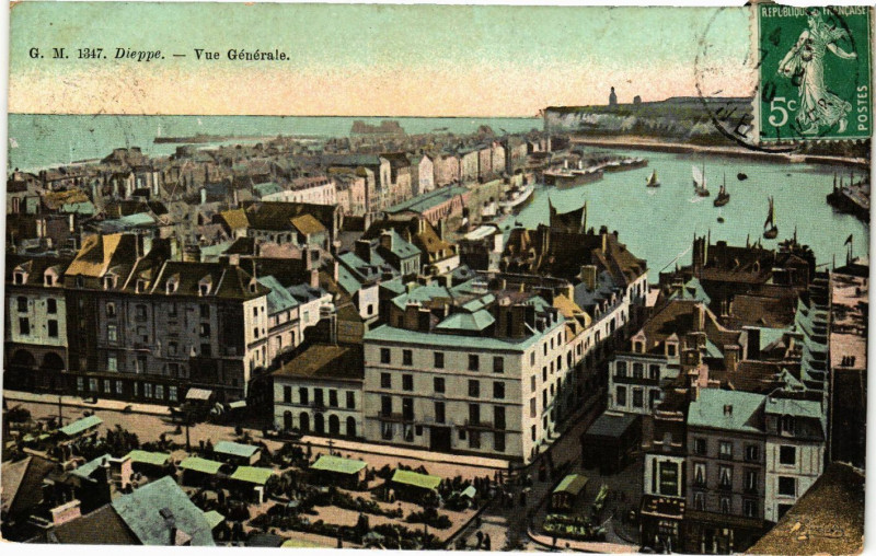 Carte postale ancienne Dieppe-Vue générale à Dieppe