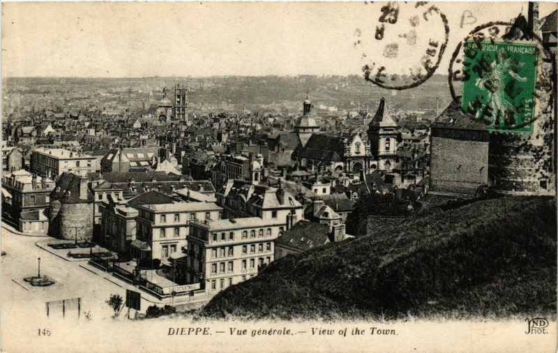 Carte postale ancienne Dieppe-Vue générale à Dieppe