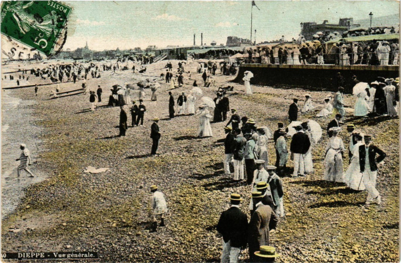 Carte postale ancienne Dieppe-Vue générale à Dieppe