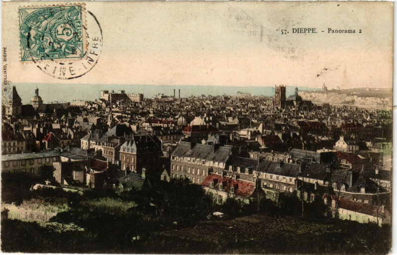 Carte postale ancienne Dieppe-Panorama 2 à Dieppe