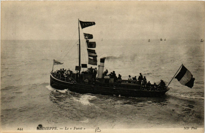Carte postale ancienne Dieppe-Le Furet à Dieppe