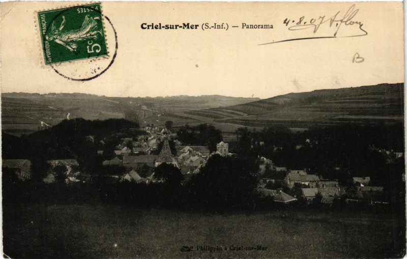 Carte postale ancienne Criel-sur-Mer-Panorama à Criel-sur-Mer