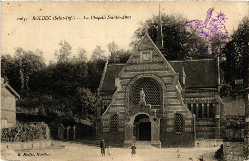 Carte postale ancienne Bolbec-La Chapelle Sainte-Anne à Bolbec