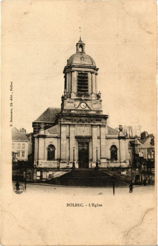 Carte postale ancienne Bolbec-L'Eglise à Bolbec